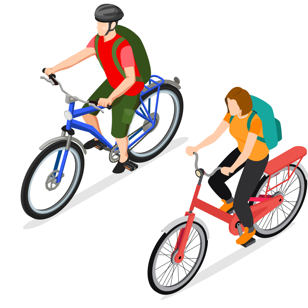 bicycle accident clipart